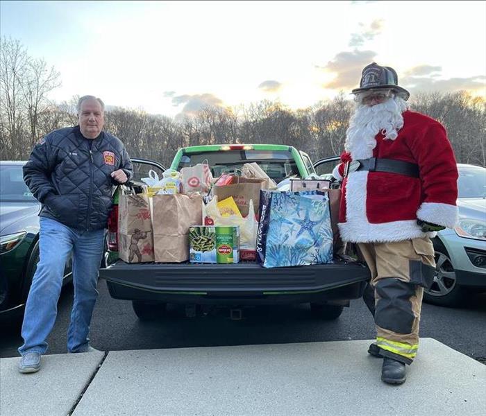 Our Business Development Executive, Bill Wise, collecting donations at Upper Makefield Fire Company's Santa Run