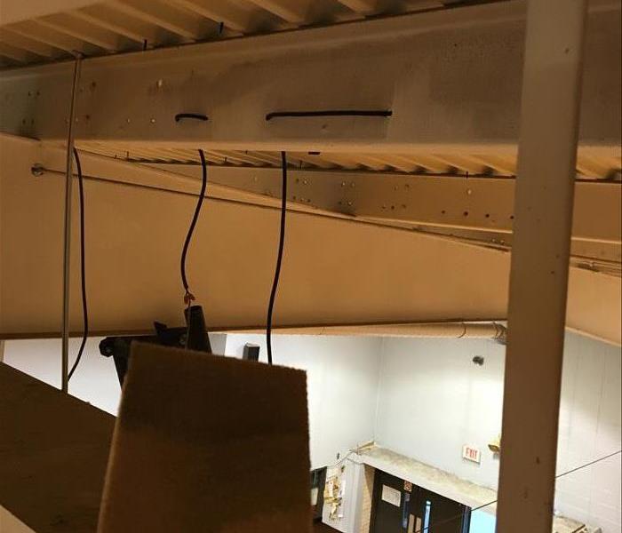 commercial ceiling and wires