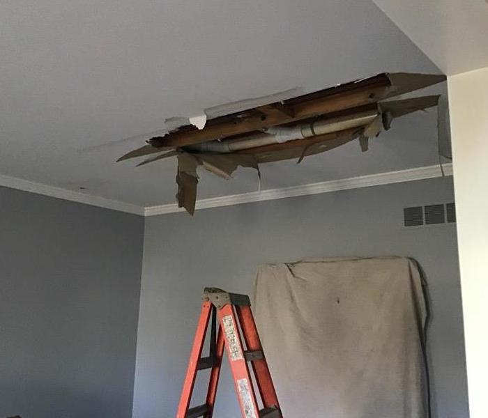 ceiling pipes exposed